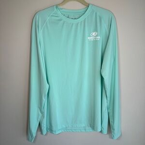LOT OF 2 Mossy Oak Fishing Men's Long-Sleeve Sun Shirt - Mint Green Blue